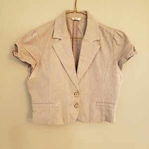 Pinkie pinstripe short sleeved blazer